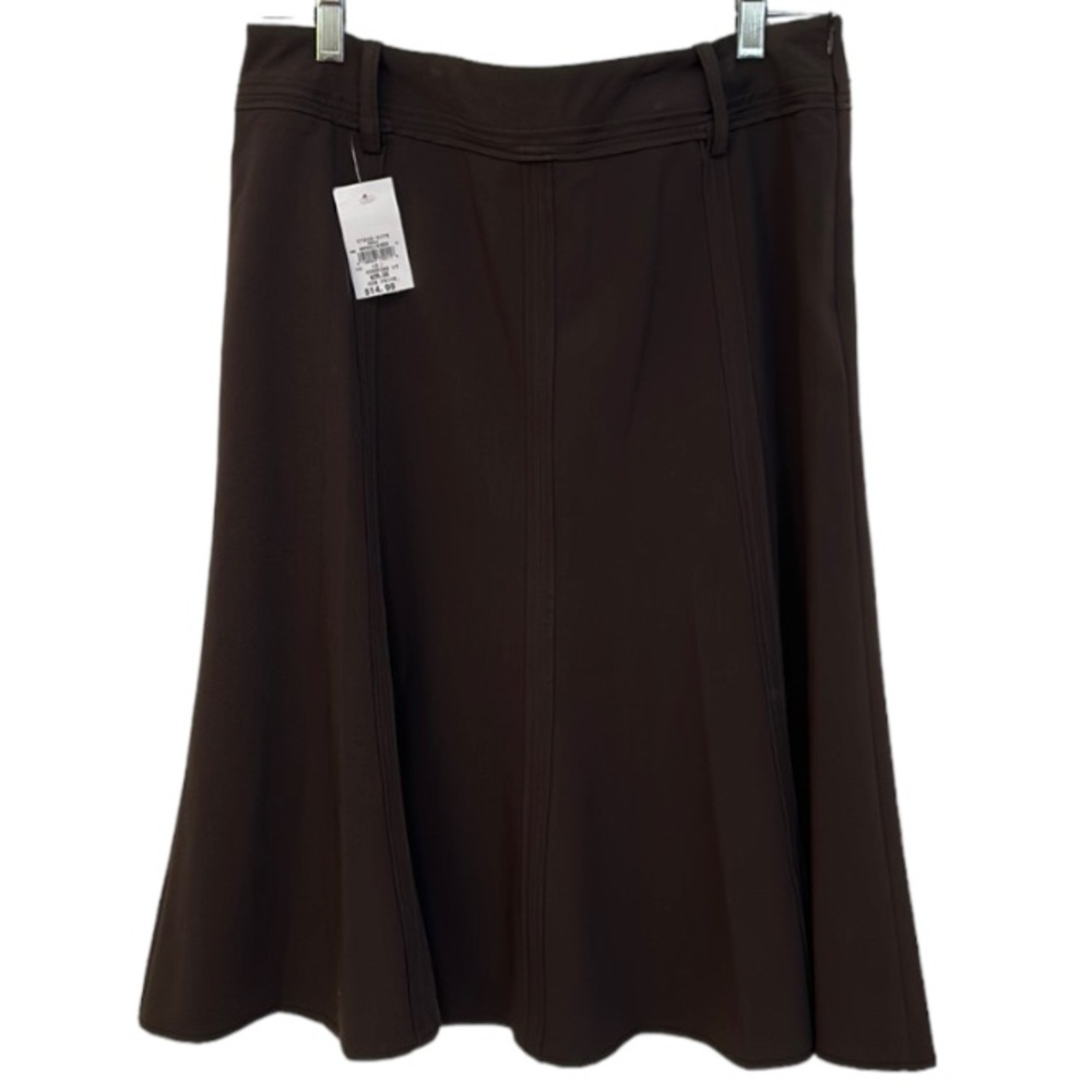 Larry Levine Stretch Brown Skirt